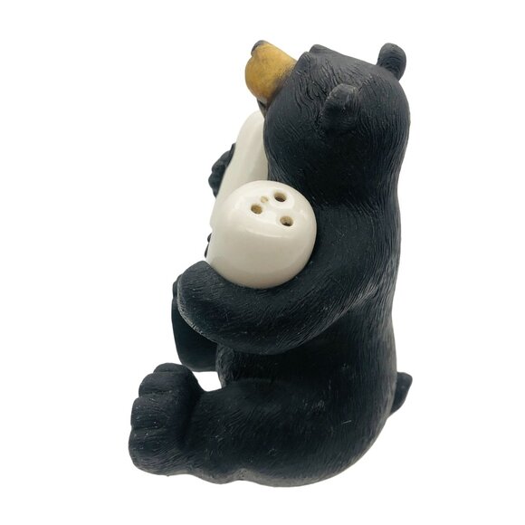 Sitting Black Bear Holding Salt & Pepper Shakers 3 Piece Set - Picture 4 of 10
